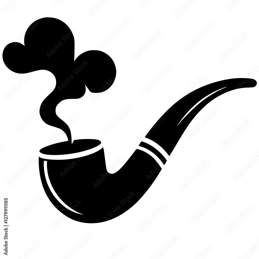 Classic smoking pipe silhouette