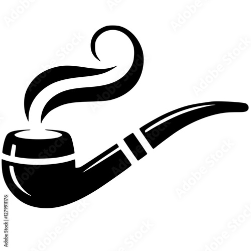 Classic smoking pipe silhouette