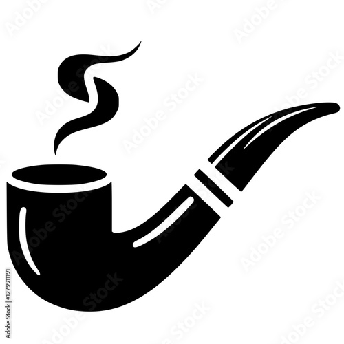 Classic smoking pipe silhouette