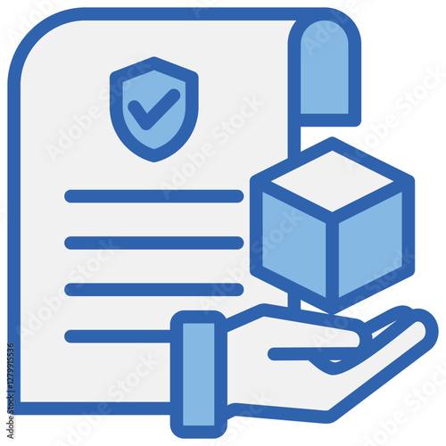 Open Standard Blue White Icon