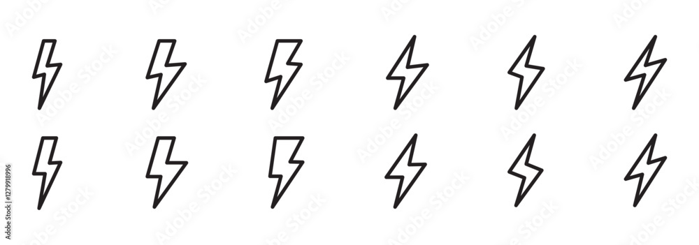 flash lightning bolt icon. Electric power symbol. Power energy sign, vector illustration flash lightning bolt icon. Electric power symbol. Power energy sign, vector illustration