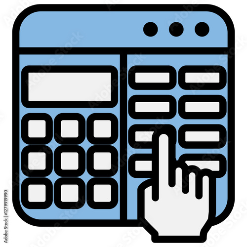 Graphical User Interface Blue Black Icon