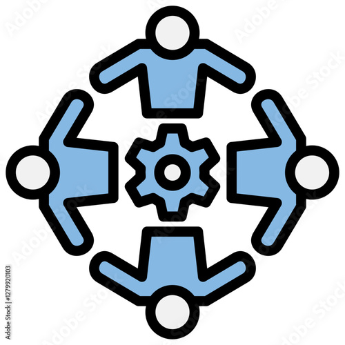 Community Blue Black Icon