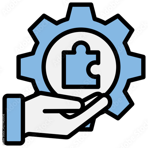 Contribution Blue Black Icon