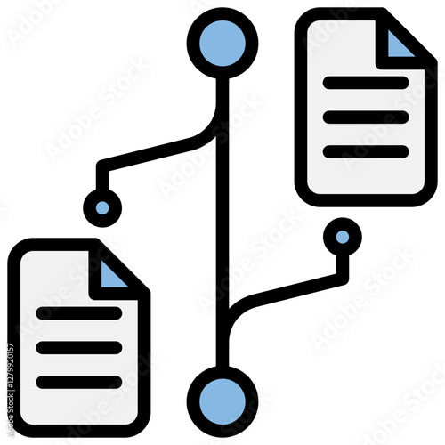Version Control Blue Black Icon