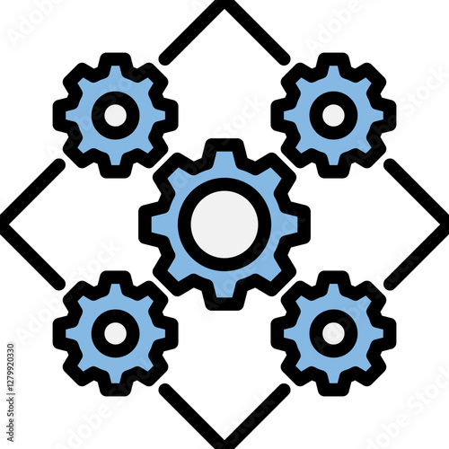 Interoperability Blue Black Icon