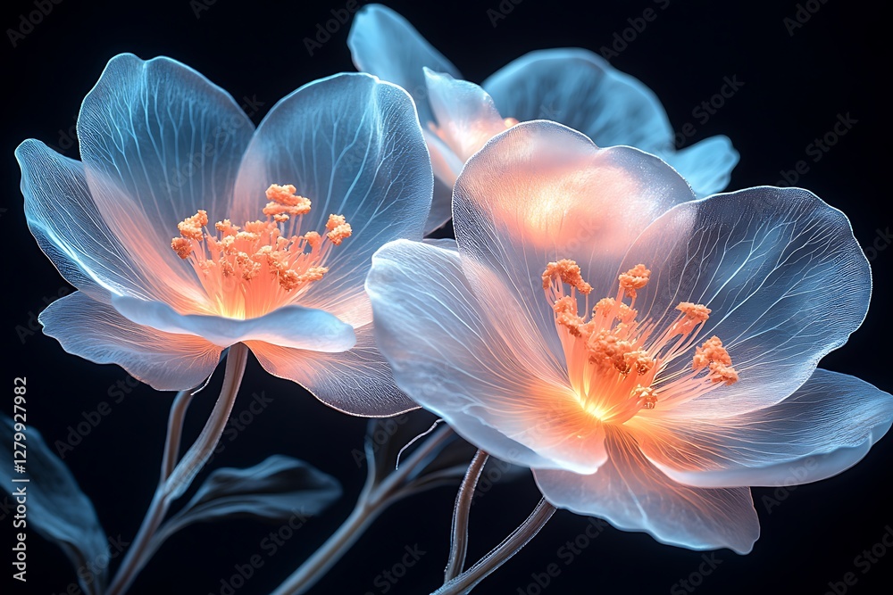 digital flower made with crystal or plastic
digital flower made with crystal or plastic