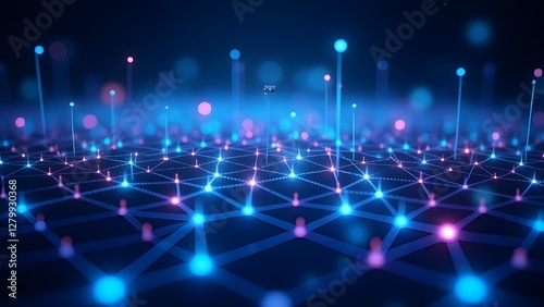 abstract blue background with lights