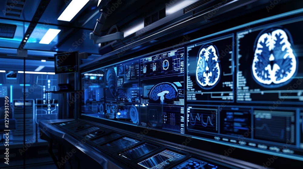 Obraz premium Medical technology, healthcare and medicine concept - essential elements that are crucial for maintaining well - being. This encompasses various aspects of modern medical advancements, healthcare