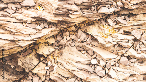 Obraz na płótnie Close up grey beige rock background detail sharp