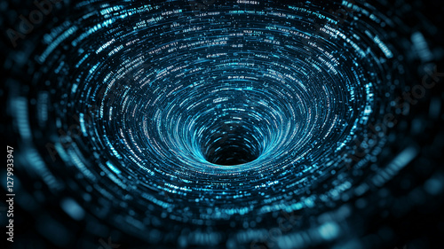 Wallpaper Mural Tech stocks financial market volatility. Swirling data representing economic volatility in digital vortex Torontodigital.ca