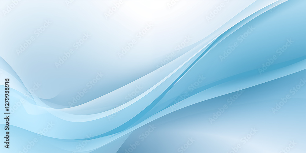 A smooth abstract wave design in light blue tones, perfect for backgrounds and graphics.