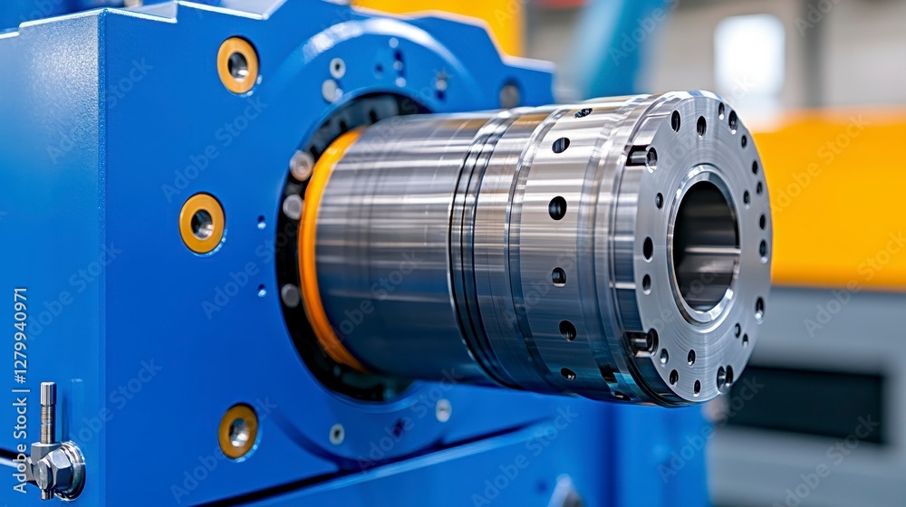 Precision Machining Component with Metal Surface and Tool Details