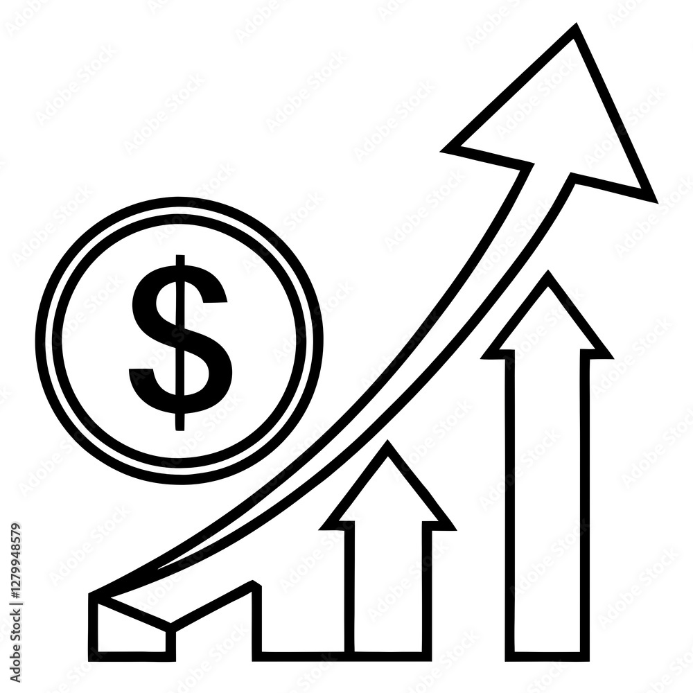dollar and arrow dollar and arrow