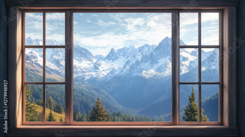 Mountain panorama window views  scenery nature landscape scene scenery wallpaper backdrop