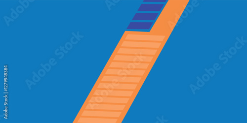 Abstract blue banner design vector, dynamic sporty horizontal background template for media