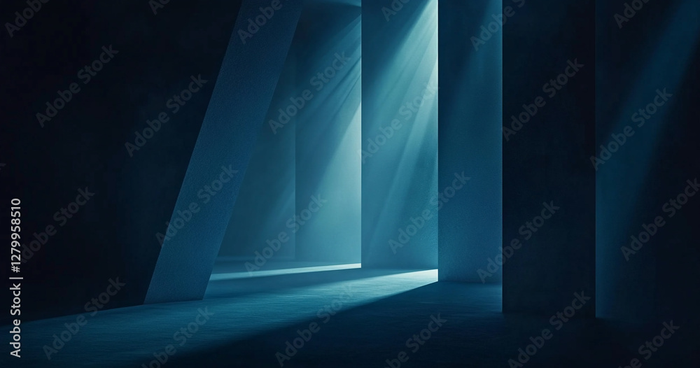 Fototapeta premium Modern Dark Blue Background with Depth