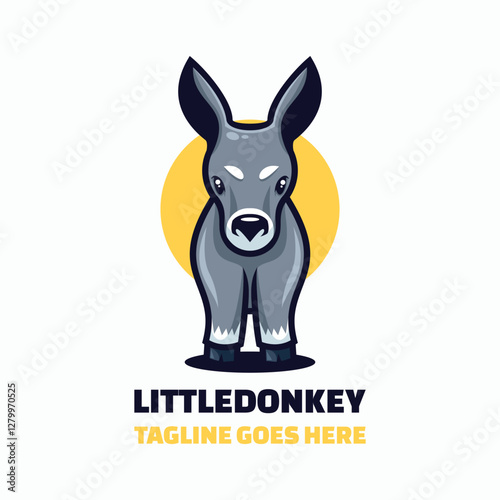 Little Donkey Simple Mascot Logo