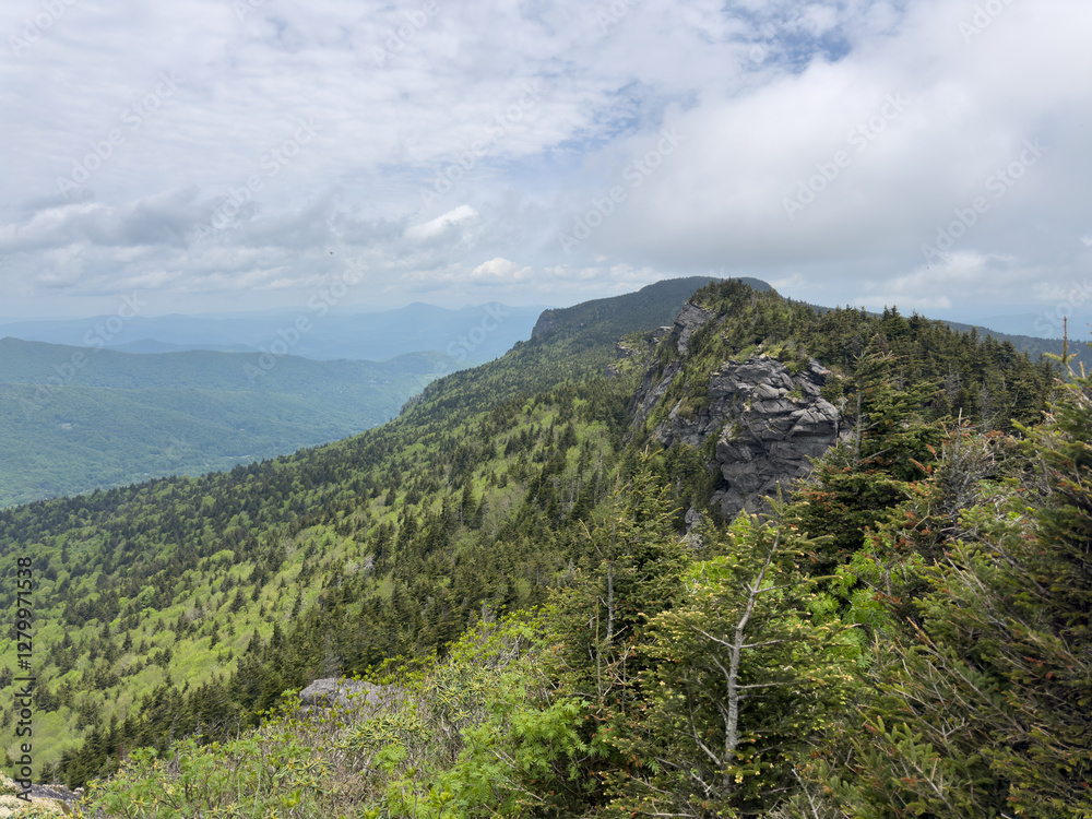 Grandfather Mountain profile trail overlook Grandfather Mountain profile trail overlook