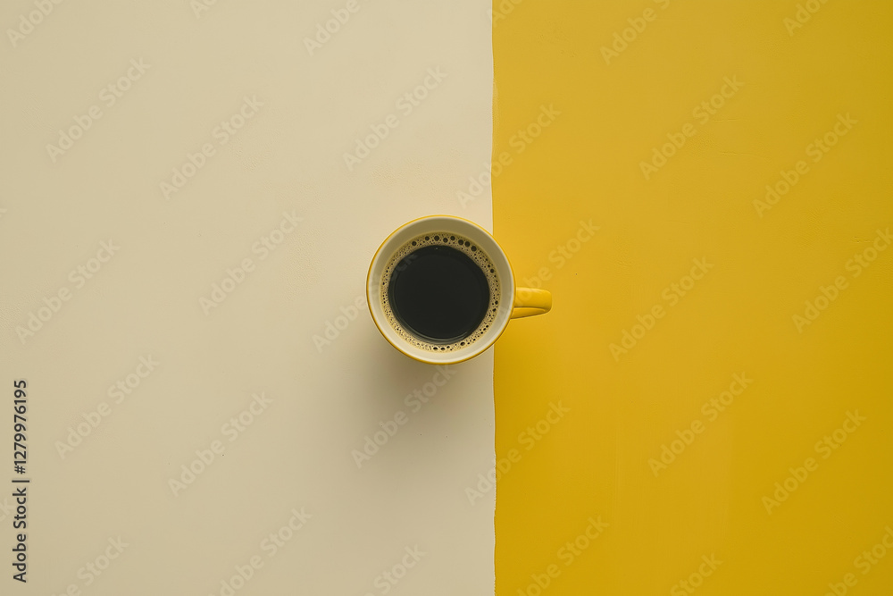 Beverage in Yellow Cup Placed on White and Yellow Surface with Shadow Effect
Beverage in Yellow Cup Placed on White and Yellow Surface with Shadow Effect