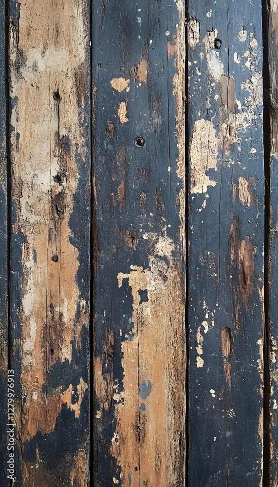 Weathered Wooden Boards Displaying Peeling Paint and Natural Grain Texture Weathered Wooden Boards Displaying Peeling Paint and Natural Grain Texture