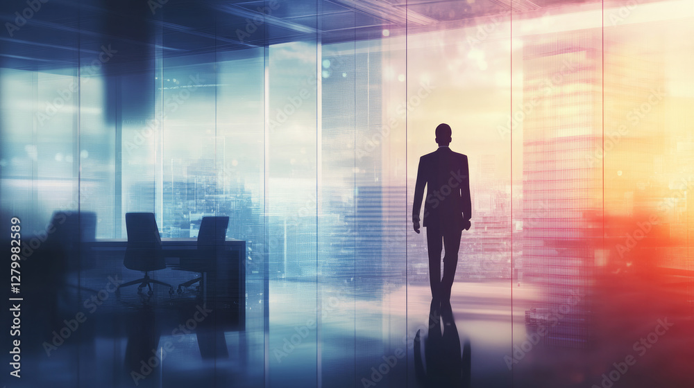 An abstract technology background showcasing business innovation with a futuristic design and network connections. AI generative An abstract technology background showcasing business innovation with a futuristic design and network connections. AI generative