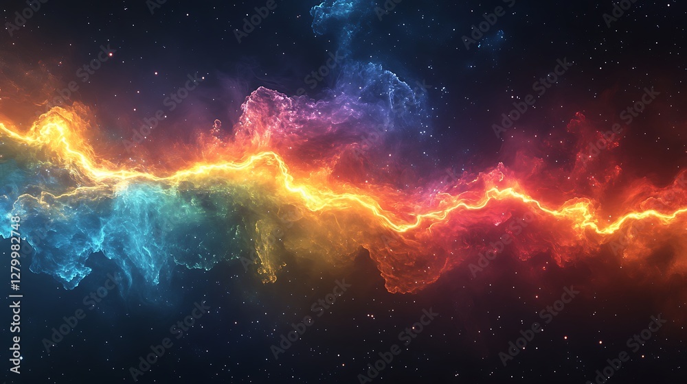 Fototapeta premium Cosmic energy, nebula, space, background, design
