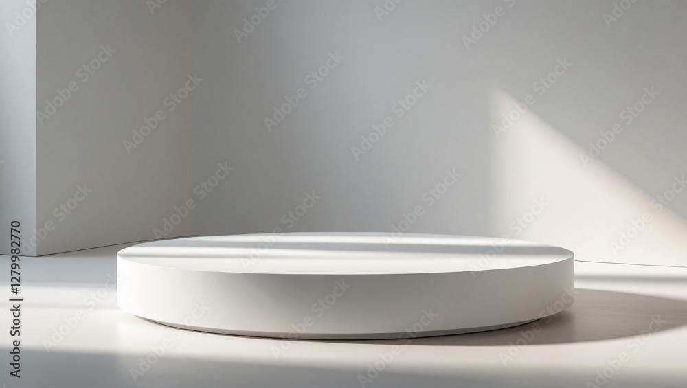 Minimalist White Podium for Elegant Product Display
