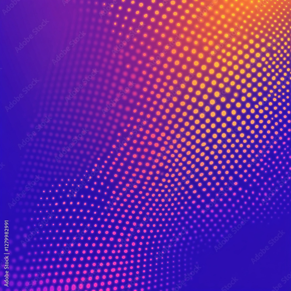 Stylish gradient background with orange and purple halftone effect Stylish gradient background with orange and purple halftone effect