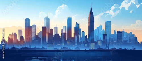 futuristic metropolis with towering buildings and advanced public transit systems, Generative AI