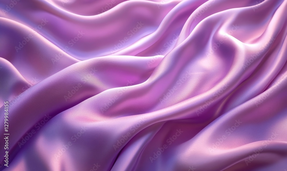 Obraz premium Silk Light Waves Background, Generative AI