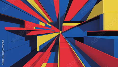 Bold geometric pop art design
