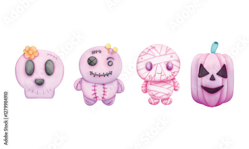 Halloween holiday cute element set