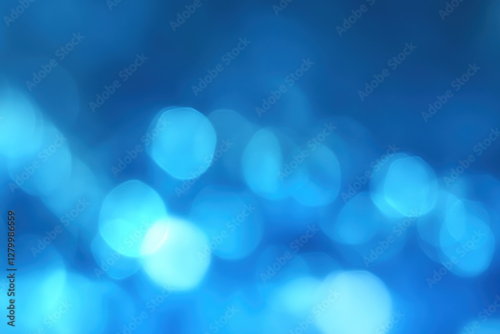 Obraz premium Abstract blue bokeh background with blurred lights.