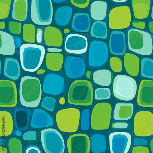 Green and Blue Geometric Background
