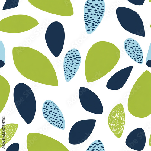 Abstract Green and Blue Geometric Design