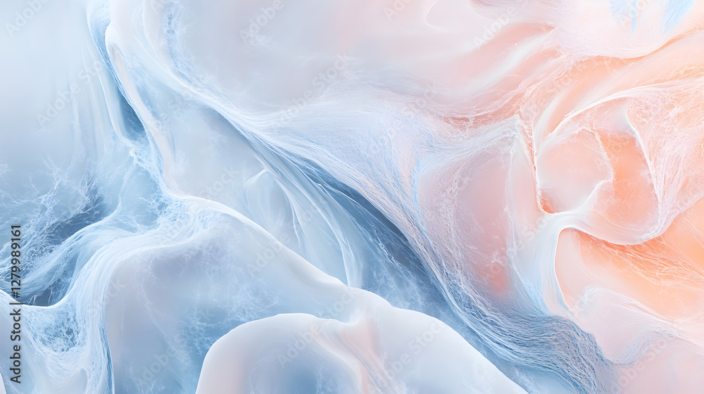 Fototapeta premium of a natural marble slab with swirling veins and soft colors 