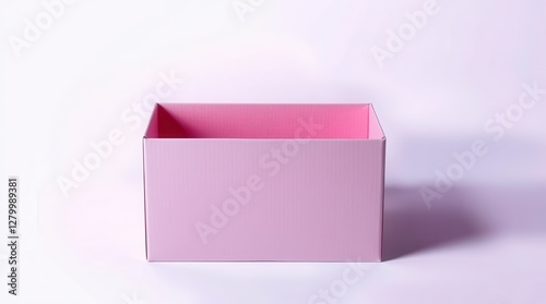 Pink Cardboard Box Packaging Mockup 01 photo