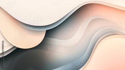 Abstract Wave Pattern in Soft Pastel Hues