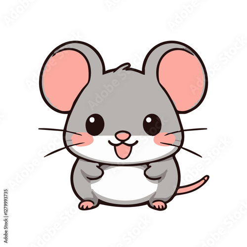 A carton cheerful mouse illustration