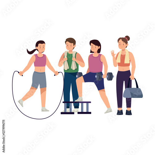 Group Fitness Training Icon