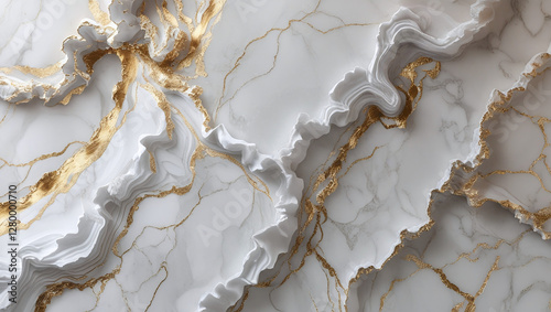 High-end marble with intricate gold patterns