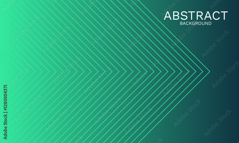 Obraz premium Dynamic teal gradient with geometric arrow lines for modern presentation