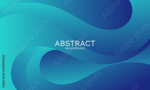 Dynamic cyan and blue abstract background with fluid shapes and waves