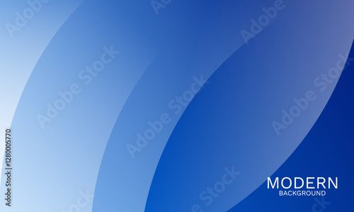Elegant Blue Abstract Background with Smooth Dynamic Curves