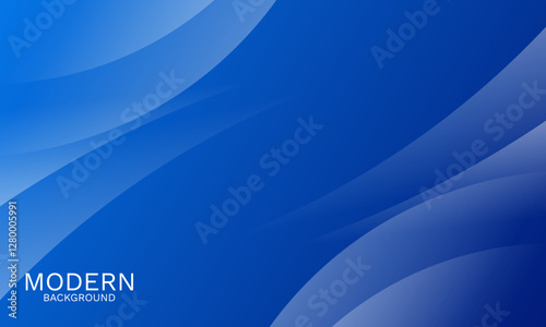 Elegant Blue Abstract Background with Smooth Dynamic Curves