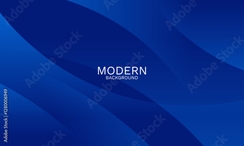Elegant Blue Abstract Background with Smooth Dynamic Curves