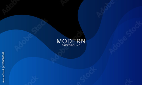 Elegant Blue Abstract Background with Smooth Dynamic Curves