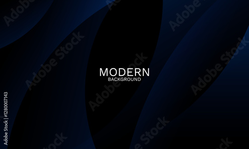 Abstract Curve and Wave on Navy Blue Background