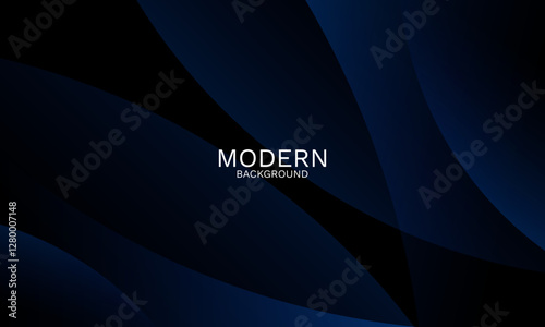 Abstract Curve and Wave on Navy Blue Background